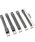 Heavy Duty Extra Deep Impact Socket Set With 12 Point Metric Design Perfect For Cylinder Head And Rear Bumper Bolt Removal Plus Portable Handle Snap Lock Mechanism For Quick Garage Jobs, 8-14mm sockets