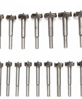 Heavy Duty Wood Drill Bit Self Centering Hole Saw Kit Pro Grade Tct Forstner Cutter set of 15 varied sizes in steel for smooth cutting