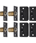 Ball Catch Door Catch Adjustable Stainless Steel Black 4 Sets With Strike Plate Invisible Design