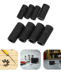 Top Notch 8 Piece Tap Socket Set For Impact Drivers With Multi Threading Sizes And stainless Steel Mechanic Wrench Adapter Portable Gear For Auto Repair And Industrial Jobs That Kick Butt, black tap sockets set