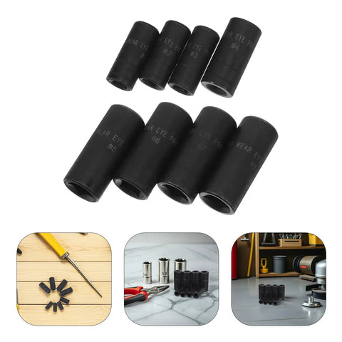 Top Notch 8 Piece Tap Socket Set For Impact Drivers With Multi Threading Sizes And stainless Steel Mechanic Wrench Adapter Portable Gear For Auto Repair And Industrial Jobs That Kick Butt, black tap sockets set