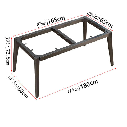 Heavy Duty Steel Table Base Built For Rugged Industrial Vibes And Heavy Loads With No Sweat Setup, 65in x 28.5in dimensions.