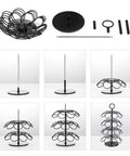 Assembly process of Coffee Pod Carousel Organizer With 360 Degree Revolving Base Holds 36 K Cup Pods Across Four Layers