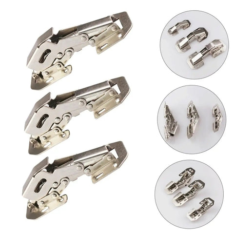 4 Inch Soft Close Damping Cabinet Hinges Set Of 4 For Kitchen And Closet Furniture Stainless Steel Wardrobe Door Hinges Rust Proof Hidden Design Tough As Nails Build For Cabinets. Multiple views of stainless steel cabinet hinges with soft close feature.