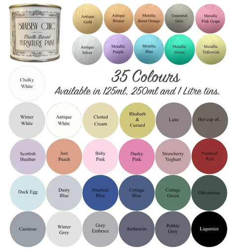 Various shades of chalk-based furniture paint for rustic decor, including Luxurious Chalk Finish Furniture Paint For DIY Home Decor And Wood Cabinets All In One Chalk Craft Paint With Rustic Matte Look In Black Liquorice Eight And A Half Ounces Covers About 32 Square Feet.