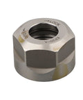 Fabaletta ER Collet Clamping Nut High 20CrMoTi Steel for CNC Milling, showcasing smooth finish and hexagonal shape.
