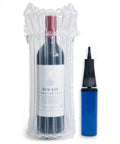 Wine Travel Protector Bags With Quick Inflation Sleeve And Bubble Wrap Bottle Cushioning Upgraded Air Pump Reusable Single Valve Durable Nine Layer Wrap For Long Trips Shipping Or Moving with wine bottle and pump