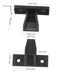 Straight Fire Quality Push On Fittings 10 Piece Quick Snap Connectors showing black nylon corner brace dimensions for cabinet use.