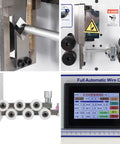 Built Different Automatic Wire Cutting And Stripping Workhorse With Smart Touchscreen showing internal components and touchscreen display