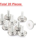 30 Piece Adjustable Furniture Leveler Pads to Kick the Wobble Out of Your Tables and Dressers with Scratch Proof Plastic Discs shown.