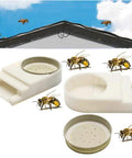 Bee Hive Entrance Feeder Kit With Lids, Two Pack, fits small mouth canning feeders, easy install, extended tray, beekeeping use