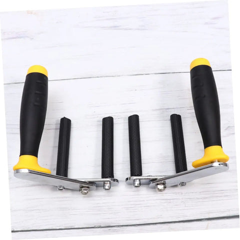 One Pair Heavy Duty Suction Lifters Make Drywall Gypsum Board Ceramic Tile And Sheetrock Moves A Breeze Portable Two Handed tool with rubber grips.