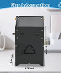 DIY Trash Can Soldering Practice Kit With Through Hole Build And Hands Free Photoelectric Effect Automatic Sensor Model, size information displayed