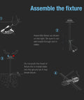 Instructions for assembling 8 Pack 3W LED Low Voltage Pathway Lights Kit With 180 Lumen Output Hardwired 12V Pagoda Style Walkway Lights.