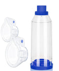 Kid And Adult Friendly Inhaler Spacer Kit With Two Masks For Easy Aerosol Delivery From Metered Dose Inhalers OTC Spacer Bronchodilator Aid