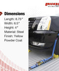 Movable Wheel Chock For E Track System, Heavy Duty Steel, Rust Resistant Powder Coat Finish, Quick Lock, Secure