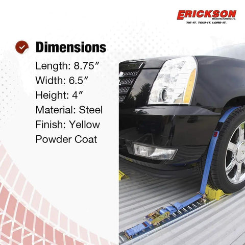 Movable Wheel Chock For E Track System, Heavy Duty Steel, Rust Resistant Powder Coat Finish, Quick Lock, Secure