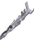 Top Shelf Weather Pack Male Terminals 20 Amp Crimp Connectors Tin Plated Sealed Wire Contacts 25 Pack close-up view of a crimp connector.