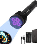 Five LED S5 UV Flashlight With Crazy Bright Ultra Beam Black Light For UV Resin Curing Rockhounding Pet Urine Detection Scorpion
