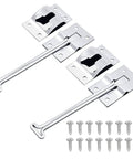 Heavy Duty 2 Pack 6 Inch T Style Screen Door Latch Built To Last For RV Camper Trailer Trucks And Motorhomes Stainless Steel Exterior Door Holder Hook Keeper Accessory with screws