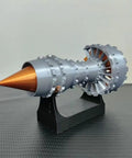 Trent 900 Simulated Turbofan Aircraft Engine Model Kit With LED Light DIY Assembly Operable Engine Demonstrator on stand