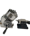 Badass Heavy Duty Universal Dividing Head BS-0 Mount with CNC tailstock for rotary projects, precision engineered, compact design.