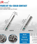 DT Waterproof 2 Pin Connector Kit With 14-20 AWG Solid Contacts, showing dimensions and material details in auto-project setting