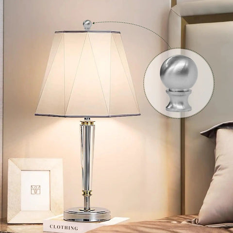 Heavy Brushed Nickel Ball Lamp Finial Cap For Lampshade Top And Lamp Harp Connection Solid Durable Construction Keeps Shade Secure On Table Or Floor Lamps Silver Finish 2 Pack