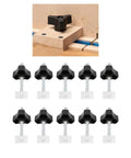 Sturdy Stainless Steel T Track Kit For Woodworking Jigs And Fixtures, Quick Install On Flush Mounted Rails, shown with components