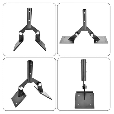 Adjustable Weather Vane Roof Mount Bracket For Weathervanes Fits Up To Three Quarter Inch Poles Carbon Steel Heavy Duty Roof Kit