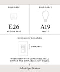 Bulb specifications for Inspire Two Light Semi Flush Mount Dope Style Close To Ceiling Lighting.