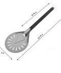 Turning Pizza Peel With 8 Inch Aluminum Round Paddle For Outdoor Ovens 23 Point 6 Inch Total Length Nonstick Lightweight Aluminum Turn Tool