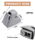 Sun Visor Clip 2 Pack Retainer Bracket Replacement For Chevy Cruze 2011 2016 And Buick Verano 2012 2017 Gray ABS product size