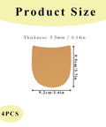 2 Pack Repair Heels Boot Heel Replacement Self Adhesive Rubber Heel Patches For Boots And Dress Shoes No Fuss DIY Quick Fix Anti Slip Shoe Soles Protectors Durable Heavy Duty Grip product size diagram, 3.5mm thick, 9.5cm x 9.2cm.