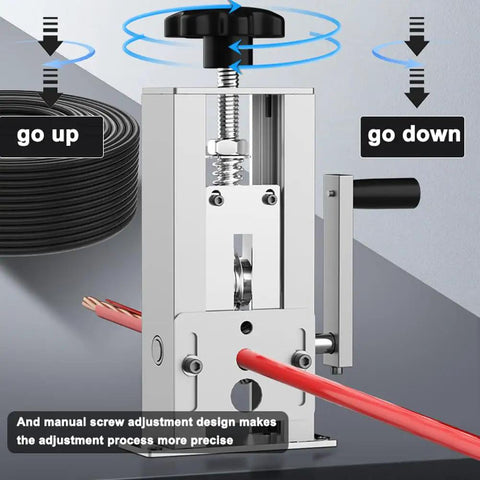 Beast Drill Powered Wire Stripping Machine For Copper Recycling With Hand Crank 0.06 To 1 Inch Range Portable Aluminum Frame
