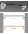 3 Mm Shelf Pins Set With Clear Finish Beefy Heavy-Duty Nickel-Plated Iron Pegs and Shelf Clips supporting glass and wooden shelves