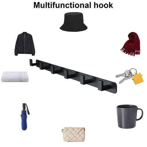Heavy Duty Wall Mounted Coat Rack With Six Sturdy Hooks Crafted From Solid 304 Stainless Steel Rust Resistant Entryway Organizer Built Tough For Real Life Hassle Free Mounting And Smooth Curves To Save Your Gear