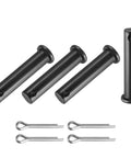 4 Pack M10x45mm Single Hole Clevis Pins Black For Quick Pinning And Secure Fits In Construction Agriculture Aviation Rigging Ship Fittings And Furniture Assembly Built To Last Heavy Duty Steel, with cotter pins