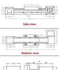 MF45 High Speed Belt Drive Linear Guide Rail System With NEMA23 Stepper Motor CNC Linear Position Kit 100mm Stroke top view