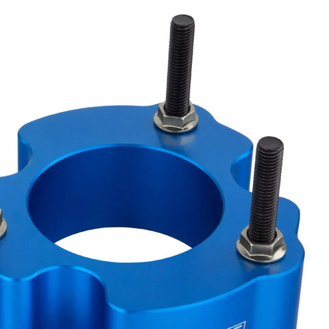 Ford F-150 Raptor SVT Front Leveling Kit 2010-2017 2.5 Inch Lift Bolt On T6 Aircraft Billet Front Strut Spacer Blue