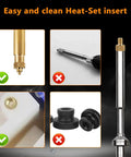 7 Heat Set Insert Tips And 1 Soldering Iron Adapter For Brass Heat Set Inserts In Plastic 3D Printer Parts, demonstration