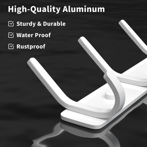 Slick Six Hook Wall Mount Coat Rack In Crisp White Metal Zero Hassle Hanging Stand For Coats Robes And Towels Top Notch Rustproof Aluminum Organizer For Entryway Refresh
