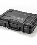Durable Portable Plastic Tool Box With Easy Carry Handle, Rigid PP Storage Container For Hardware Screws And Hand Tools, Black