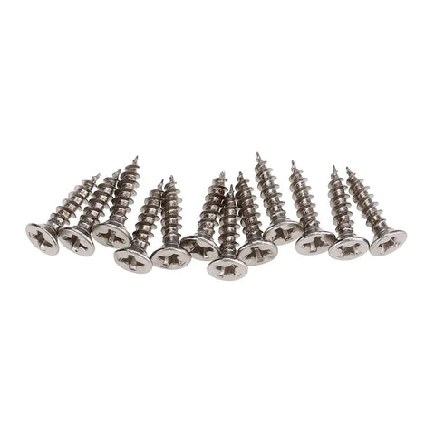 Set of screws included with Rock Solid 180 Degree Copper Chrome Plated Folding Butt Hinges 45 By 30 By 1.5 Millimeter 2 Pack