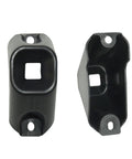 Solid Lower Grille Brackets for Tesla Model Y 2020 Thru 2022, heavy-duty black plastic, front bumper support upgrade.