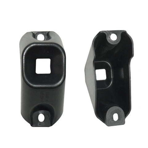 Solid Lower Grille Brackets for Tesla Model Y 2020 Thru 2022, heavy-duty black plastic, front bumper support upgrade.