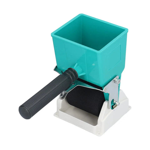 Portable Adhesive Roller Drum For Woodworking Projects Delivers Slick Glide Of Liquid Glue Over Pvc And Latex Veneer, compact design.