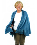 Cozy Wedgwood Blue Fleece Jacket For Women With Inside Pockets All Season Comfort And Go To Wardrobe Favorite Ultra Soft Warmth