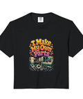 Machinist CNC Tools Vise Gauge Square Graphic Tee For Men, black crop top with colorful machinist design and boxey fit.