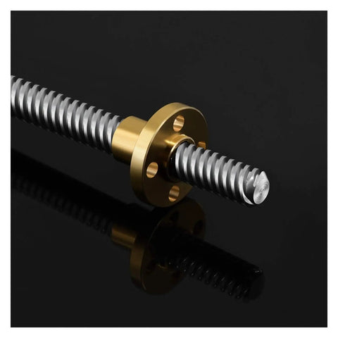 2 Pack T8 Leadscrews With Brass Nuts And Stainless Steel Rods, 500mm Length, 2mm Pitch, Ideal For 3D Printer Z Axis, CNC Machines And Precision Tools